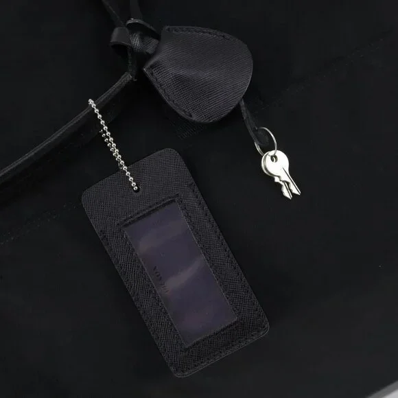 PRADA Boston Bag Nylon 2way Black Silver Auth 143770 - Picture 11 of 16